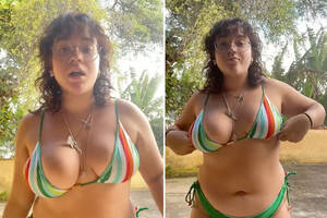 chubby drunk teen - I'm a 'big girl' with lopsided breasts â€” I love to show them off in a bikini