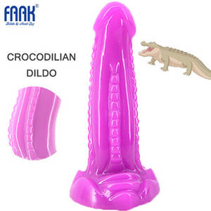 Gay Crocodile Porn - FAAK Animal Crocodile Sprocket Design Dildo Strong Suction Cup Anal Butt  Plug China Gay Porn Sex