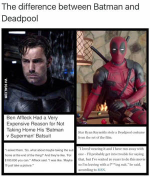 Ben Affleck As Deadpool Porn - Ben Affleck vs. Ryan Reynolds.