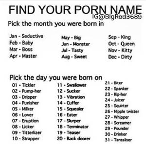 Funny Porn Names - FIND YOUR PORN NAME Mine is \