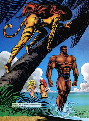 Marvels Namor Gay Porn - Black Panther being stalked by Tigra.