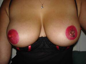 Nipples Porn Captions - Lipstick coated nipples