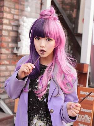 Cute Colorful Porn - pretty girl cute fashion beautiful Korea ulzzang purple hair kfashion pink  hair korean cr to owner