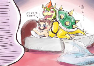 Gay Pokemon Human Furry - 2boys ambiguous_gender bed blush bowser crossover furry gay human  interspecies legendary_pokemon male mammal mario mewtwo nintendo