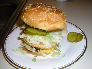 Big Big Mac Porn - Ain't nothing like starting your morning off right with a big, thick slice  of food porn, and in my humble opinion, this homemade version of a  McDonald's Big ...