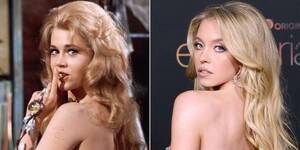 Jane Fonda Fucking - Jane Fonda is worried about a new Barbarella starring Sydney Sweeney :  r/Fauxmoi