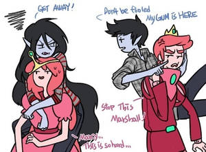 Adventure Time Porn Marceline Lee Guy - Adventure time anime Â· Marceline, Princess Bubblegum, Marshall Lee, and  Prince Gumball