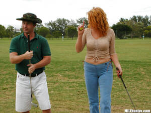 golf milf - Playing golf with redhead MILF and fucking her hard