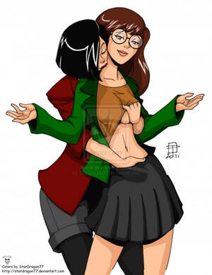 cartoon daria nude - Anime style Daria. Jane, Daria's best/ only friend, is tenderly kissing  Daria's sleek neck while simultaneously taking off Daria's top and skirt. â€“ Daria  Porn