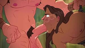 naked tarzan cartoons - Tarzan X Clayton Bobo - CockDude.com