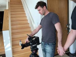 james deen punishment - behind the scenes picture of porn star james deen directiong porno