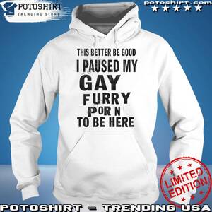 Furry Hoodie Porn - Official this better be good I paused my gay furry porn to be here shirt,  hoodie, sweater, long sleeve and tank top