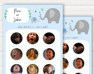 Labor Porn - Little Peanut Games Porn or Labour Game, Labor or Porn Baby Shower Game,  Porn