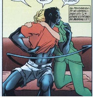 Nightcrawler X Magnito Porn - And here we have Nightcrawler putting on his shirt and comforting Megan(?)  She probably found out what went on during Brian's bachelor party ;)