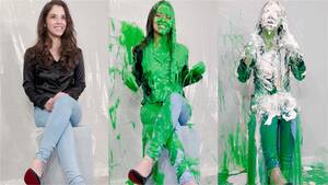 Gunge Porn Submissive - Meredith Blasted With Green Gunge, Fake Cum and Pies: - UMD