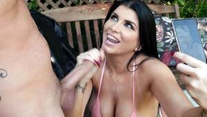 Brunette Blowjob Outdoor - Brunette Romi Rain gives nice blowjob outdoors - Porn Movies - 3Movs