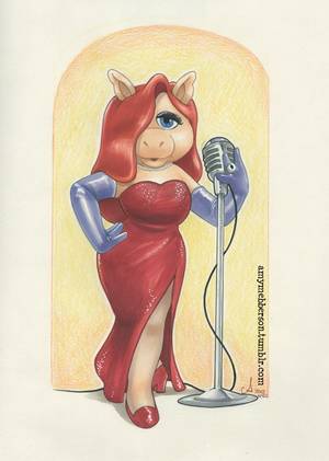 Miss Piggy Porn Resolution - This Jessica Rabbit/Miss Piggy mashup is awesome!