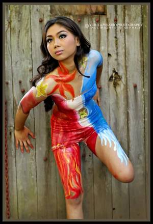 beautiful filipino girl mishael - BodyPainter The Philippines