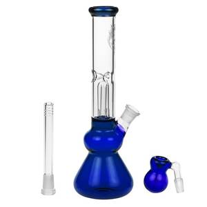 Glass Bong Porn - Black Leaf Glass Beaker Base Ice Bong with Precooler | Grasscity