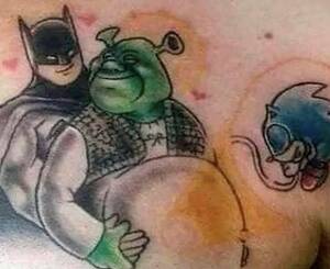 Batman Pregnant Porn - Saw this tattoo and thought it belongs here : r/trashy