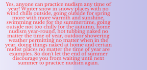 everyday nudist - Tips for nudism to practice during the autumn/winter | My Blog about nudism  and naturism (not porn)