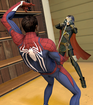 Cumshot Porn Spider Man Meme - Rule 34 - 1boy 1girls 3d comedy covering face crossover cum cum on face  cumming eastern and western character ejaculation facial fire emblem fire  emblem awakening justaglass lucina (fire emblem) marvel marvel