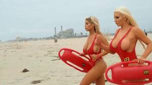 bay watch - Sexy Baywatch with buxom Bridgette B and hot blonde in Porn Parody