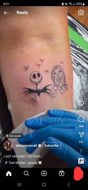 awwc nudist art film - Not the nightmare before Christmas tattoo ðŸ’€ðŸ’€ðŸ’€ : r/AliciaMccarvelSnark