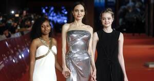 Angelina Jolie High Heels Porn - Angelina Jolie's Daughters Shiloh, Zahara at 'Eternals' Rome Premiere