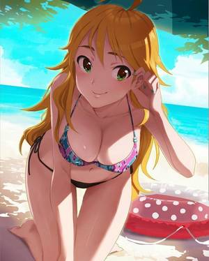 cartoon sexy bikini - Anime girl in a swimsuit