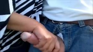 hidden public handjob - 