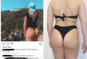 big ass nudists - All naturalâ€ Instagram pic vs her own video from a week ago :  r/Instagramreality