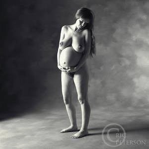 black and white nudes pregnant - pregnant thirties woman nude, part of a series, 30 weeks gestation.