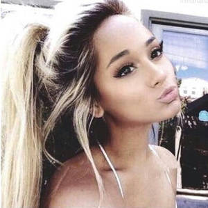 Ariana Grande Brown Hair Porn - White yellow blonde with dark brown root. Find this Pin and more on Â»Hair  PornÂ« by taytayxoxo63. Ariana Grande ...