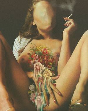 Collage - [NSFW] Vintage Porn Bursts with Flowers in Dromsjel's Psychedelic Erotic  Collages - Creators