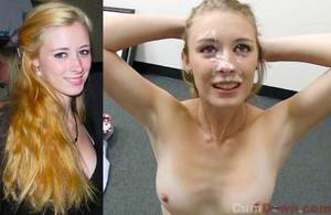 before and after bukkake - Before and after stupid blonde | CumDown.com