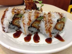 Genki Japanese Eel Porn - Delicious Ebi Tempura Roll at Genki Sushi in Kauai