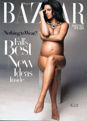 britney spears pregnant naked - Pop sensation Britney Spears stripped naked to show off her baby bump on  the cover of Harper Bazaar