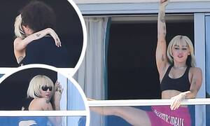 cartoon of miley cyrus nude - Miley Cyrus stretches out and flashes her backside on Miami balcony ahead  of New Year's Eve bash | Daily Mail Online