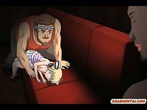 mega gangbang cartoons - Cute anime coed double penetration