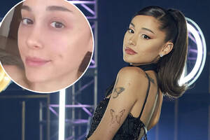 Ariana Grande Creampie - Ariana Grande posts rare no-makeup Instagram video