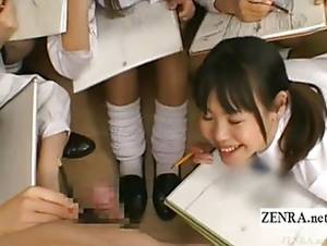 Japanese Cfnm Porn - Subtitled CFNM Japan schoolgirls art class with teacher