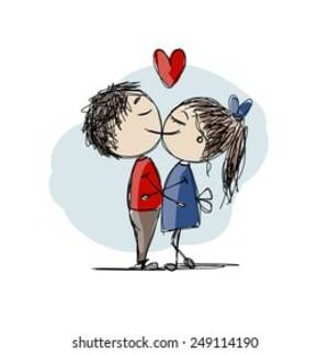 Boy And Girl Kissing Drawings Porn - 2,410 Boy Girl Kiss Sketch Royalty-Free Images, Stock Photos & Pictures |  Shutterstock