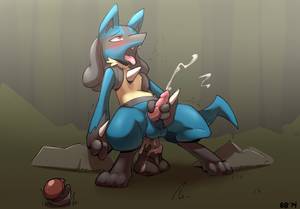 Lucario Human Porn - e621 2014 3_toes anal anal_masturbation anal_penetration animal_genitalia  animal_penis anthro balls biped black_fur blue_balls blue_fur blush  braeburned