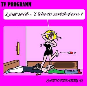 cartoon porn watch - Cartoon: Porn Watch (medium) by cartoonharry tagged tv,watch,men,