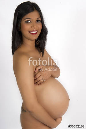 gorgeous nude indians - Sexy beautiful pregnant Indian woman in nude smiling