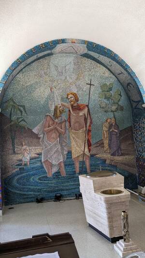 Mosaic Bible Porn - Free Friday] Never forget the place where you were born again of water and  the Spirit. ðŸŒŠðŸ•Šï¸â›ª : r/Catholicism