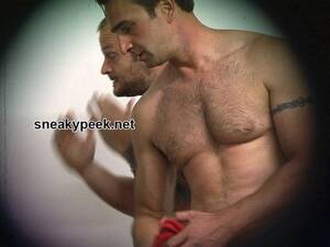 hairy locker - Three Hairy Masculine Sportsmen Caught Naked On Camera In The Locker Room -  Rough Straight Men