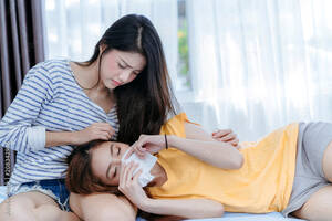 asian girl forced lesbian sex - Same sex asian lesbian couple lover consoling girlfriend her cry the  bedroom at morning sad emotion, LGBT sexuality female living together at  home. Stock Photo | Adobe Stock