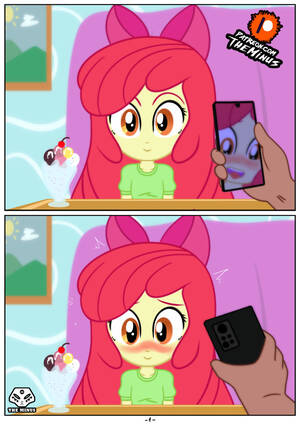 Apple Bloom Human Pony Porn - 3058782 - suggestive, artist:theminus, apple bloom, human, equestria girls,  2 panel comic, blushing, comic, cropped porn, implied lolicon, implied porn,  implied sex, male, male pov, offscreen character, offscreen male, pov,  solo, younger - Derpibooru